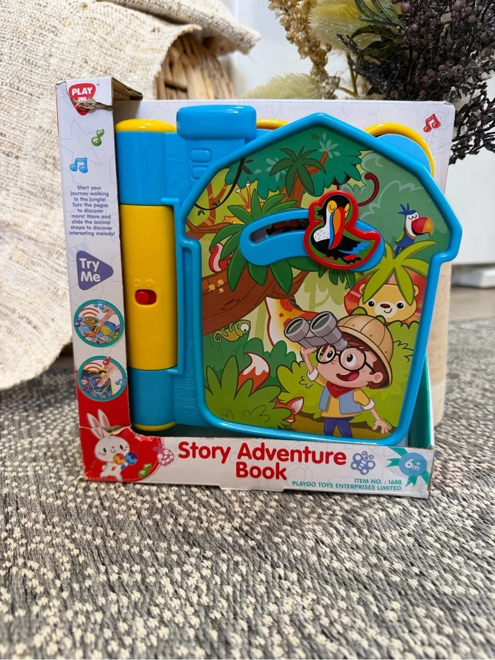 New Baby Toddler Story Adventure Book - Blue & Yellow Interactive Kids Toy